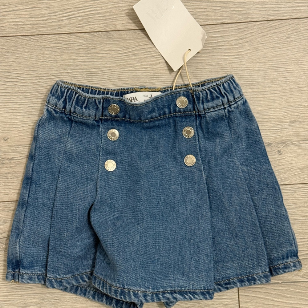 Zara Kids Blue Denim Shorts